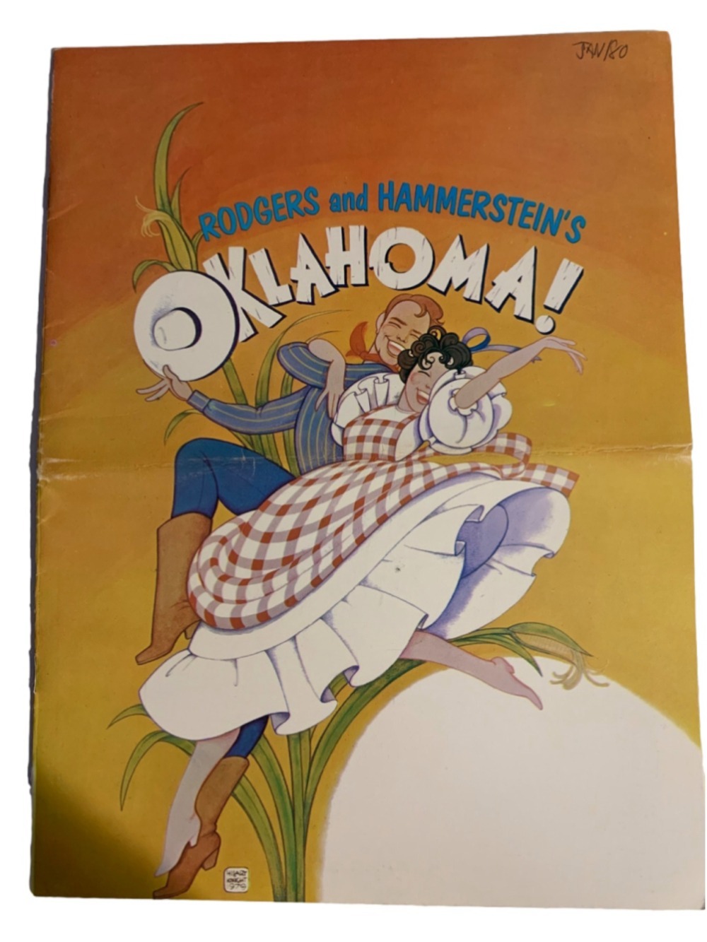 Unisex Rodgers and Hammerstein Oklahoma! Orange Yellow Print One Size